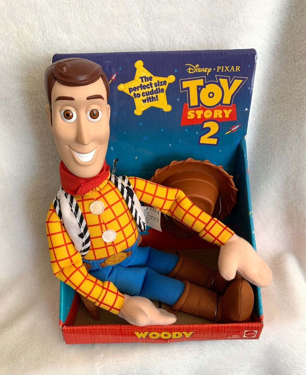 New VTG 2000 Mattel Disney Toy Story Woody Plastic Head Plush Body Doll **