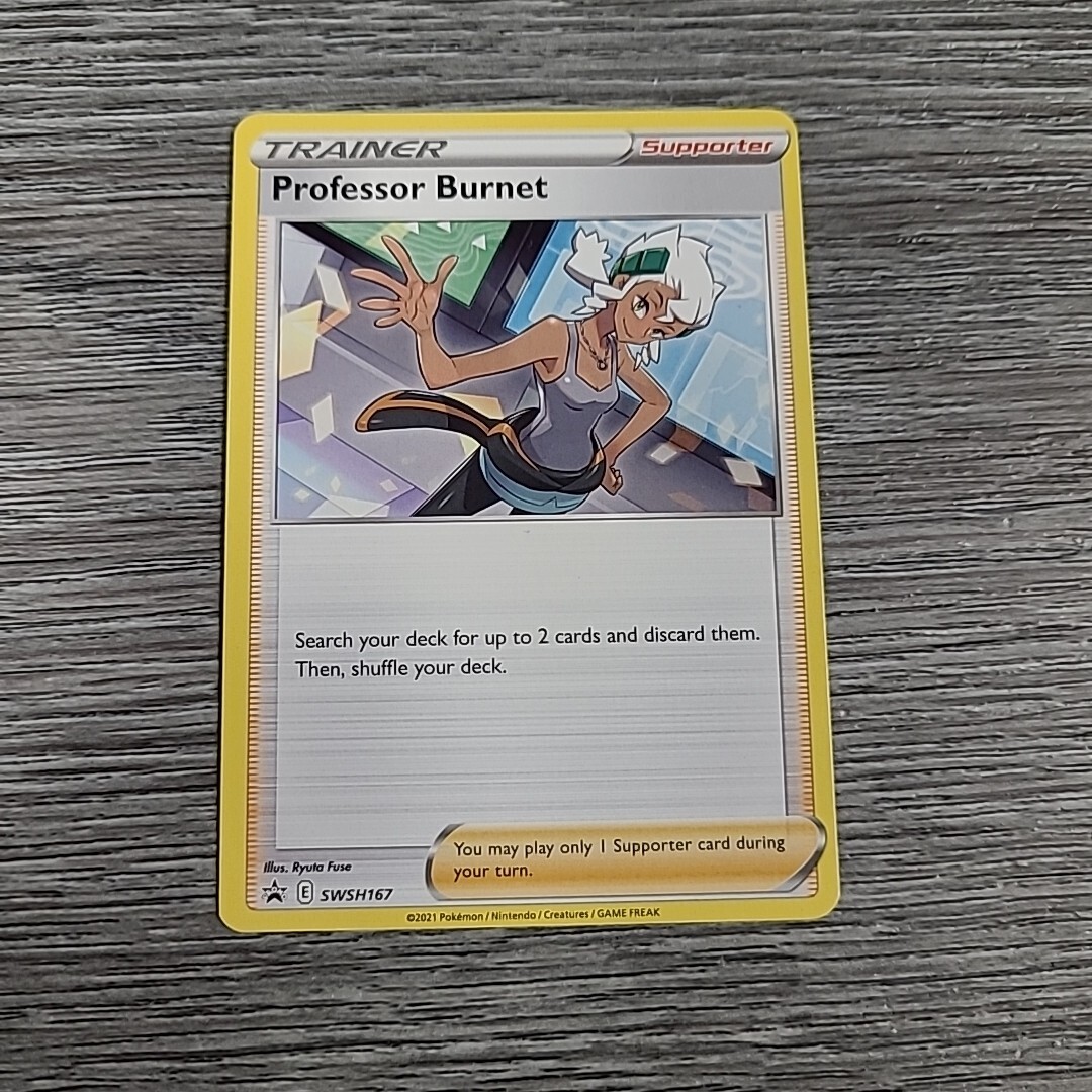 Pokemon Card Professor Burnet SWSH167 Black Star Promo Non Holo