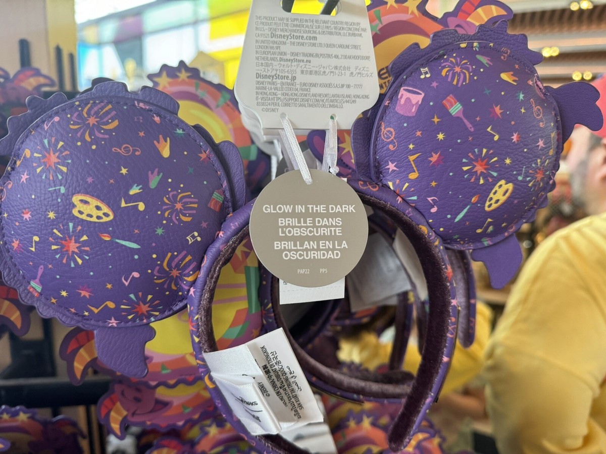 DISNEY PARKS EPCOT FESTIVAL OF ARTS 2024 FIGMENT HEADBAND ADULTS NWOT RARE HTF Disney EPCOT Festival Of Arts 2025 Figment Minnie Ears  main image 3