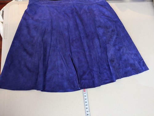 Love Leather Purple Leather Suede Mini Skirt Size S - Picture 7 of 7