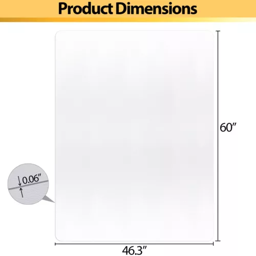 Office Chair Mat Hard Floors/Carpet Floor Protector Home Office Desk Chair Mat - Picture 3 of 34