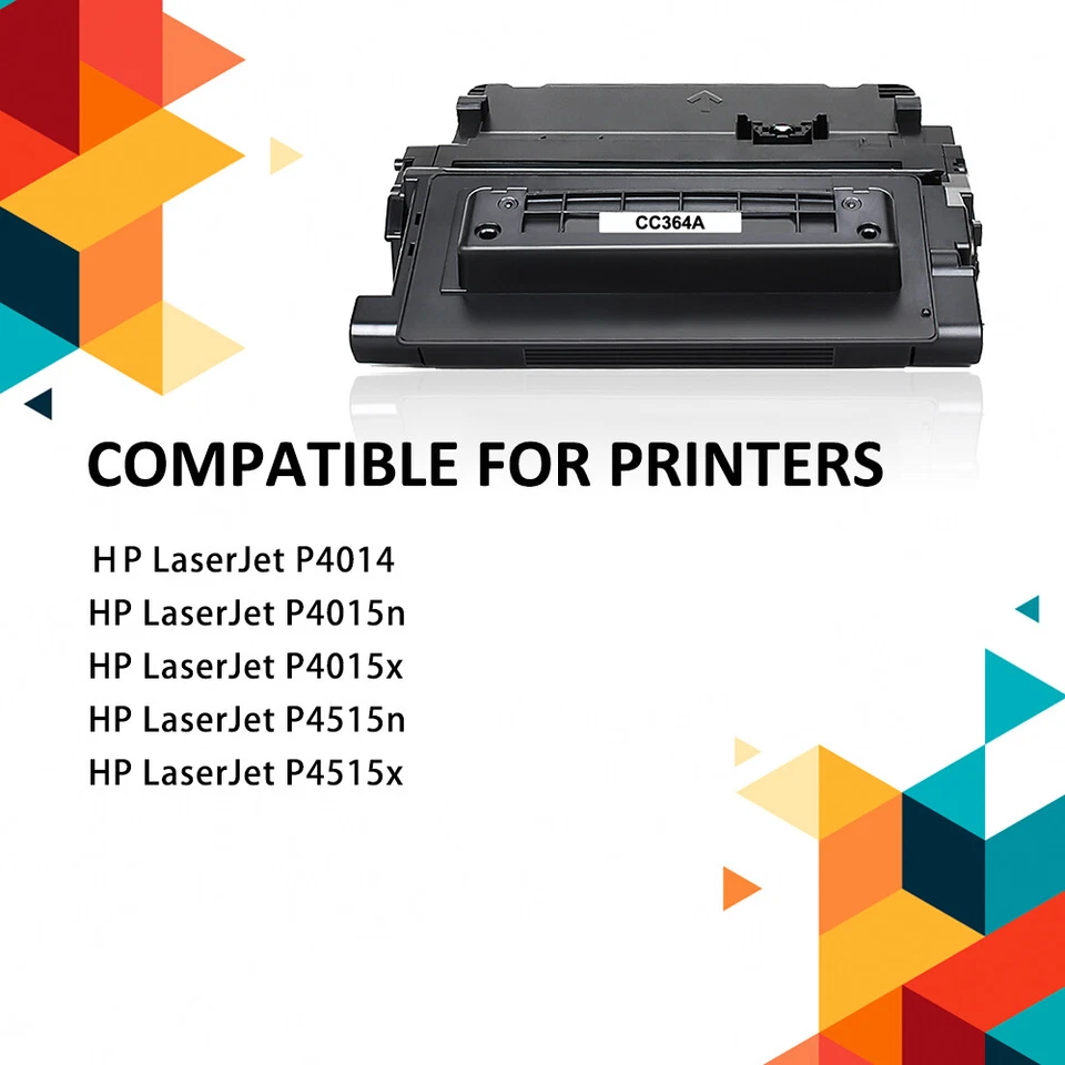 8PK CC364A 64A Black High Yield Toner Compatible with HP LaserJet P4515n P4015n - Image 4 of 4