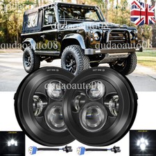  Pair 7" Inch H4 LED Headlights Land Rover Defender 90 110 RHD + LHD E MARKED
