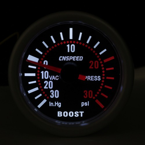 52mm 2″ boost PSI gauge White Digital LED Turbo Boost Pressure Gauge w backlight - Picture 3 of 10
