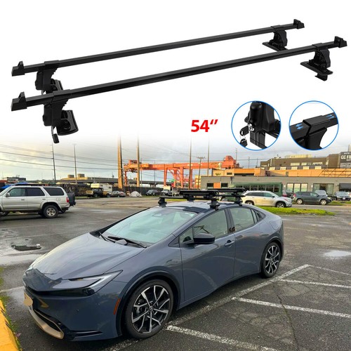 For Toyota Prius 54 Bare Roof Rack Crossbar Luggage Kayak Cargo Carrier w/ Lock For Toyota Prius 54 Bare Roof Rack Crossbar Luggage Kayak Cargo Carrier w/ Lock