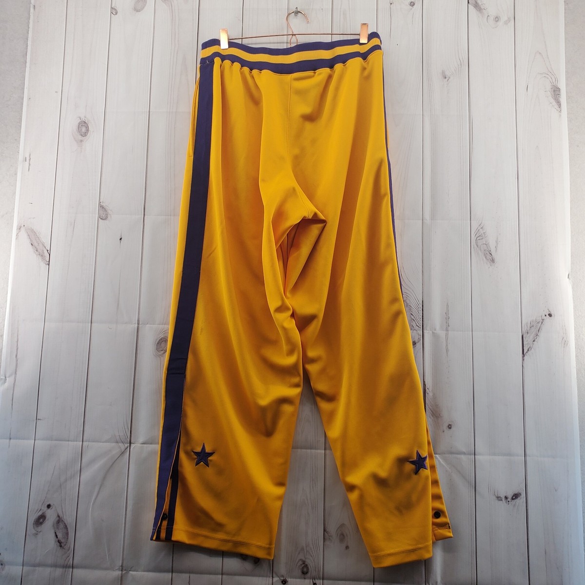 LA Lakers Basketball Pants XL Women Yellow Purple Nike Team
