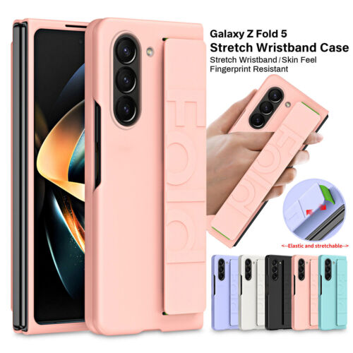 Case For Samsung Galaxy Z Fold 4/3 Wristband Shockproof Slim Hard PC Phone Cover - Afbeelding 1 van 34