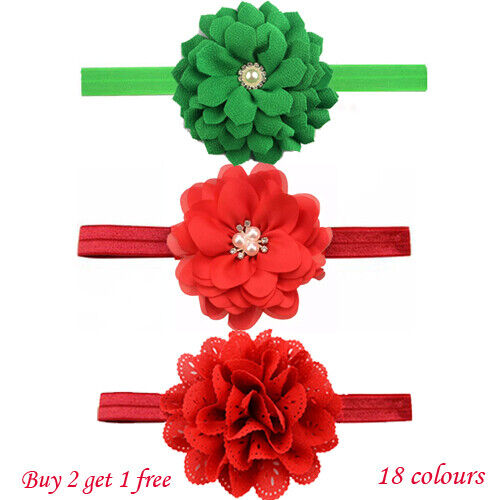 Baby Girls Hairband Flower Hairband Soft Elastic Band Headband Hair Accessories - Picture 1 of 22
