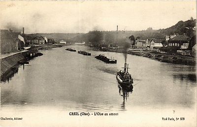 Old postcard Creil - L'Oise en amont (423510)