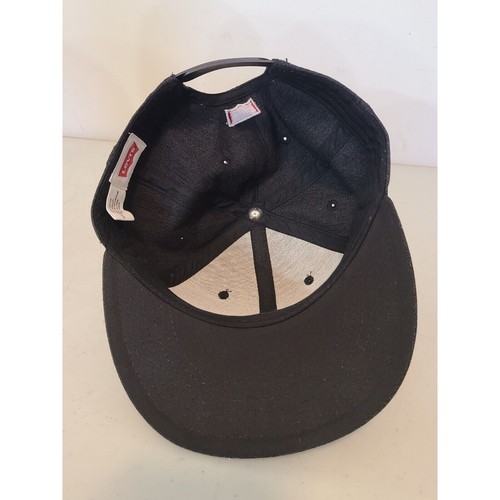 Levi's Leather Patch Hat Cap Denim Snapback Red Tag Dagger Mountain - Picture 19 of 24