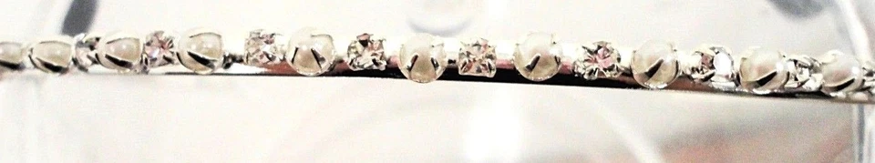 Elegante diadema de diamantes de imitación de perlas finas accesorio para el cabello C8029 Foto 3 de 3