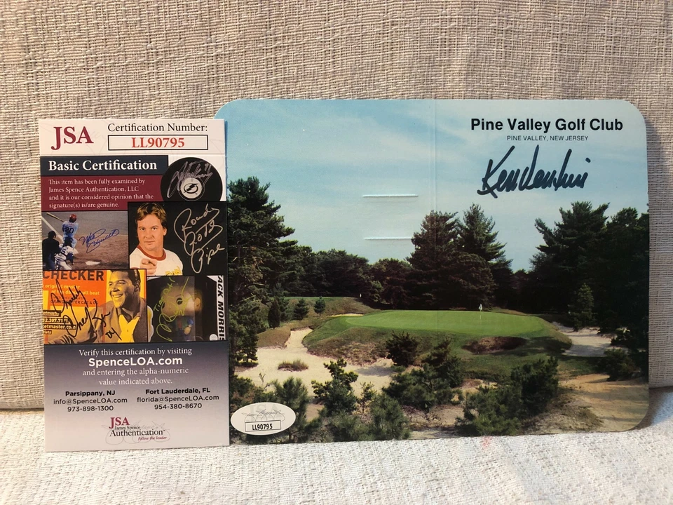 Клюшка для гольфа с автографом Кена Вентури из Pine Valley New Jersey Scorecard JSA - Изображение 4 из 4