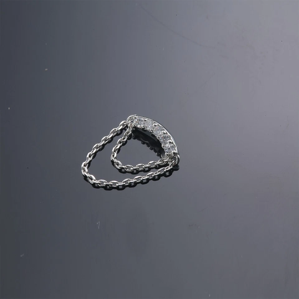 14G G23 Titanium Base Clear CZ Dermal Anchor Top Piercing Body Jewelry - Image 4 of 4