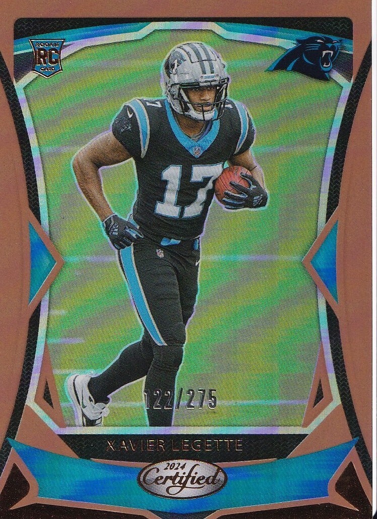 Xavier Legette 2024 Panini Certified Rookie Mirror Bronze RC 122/275 #123