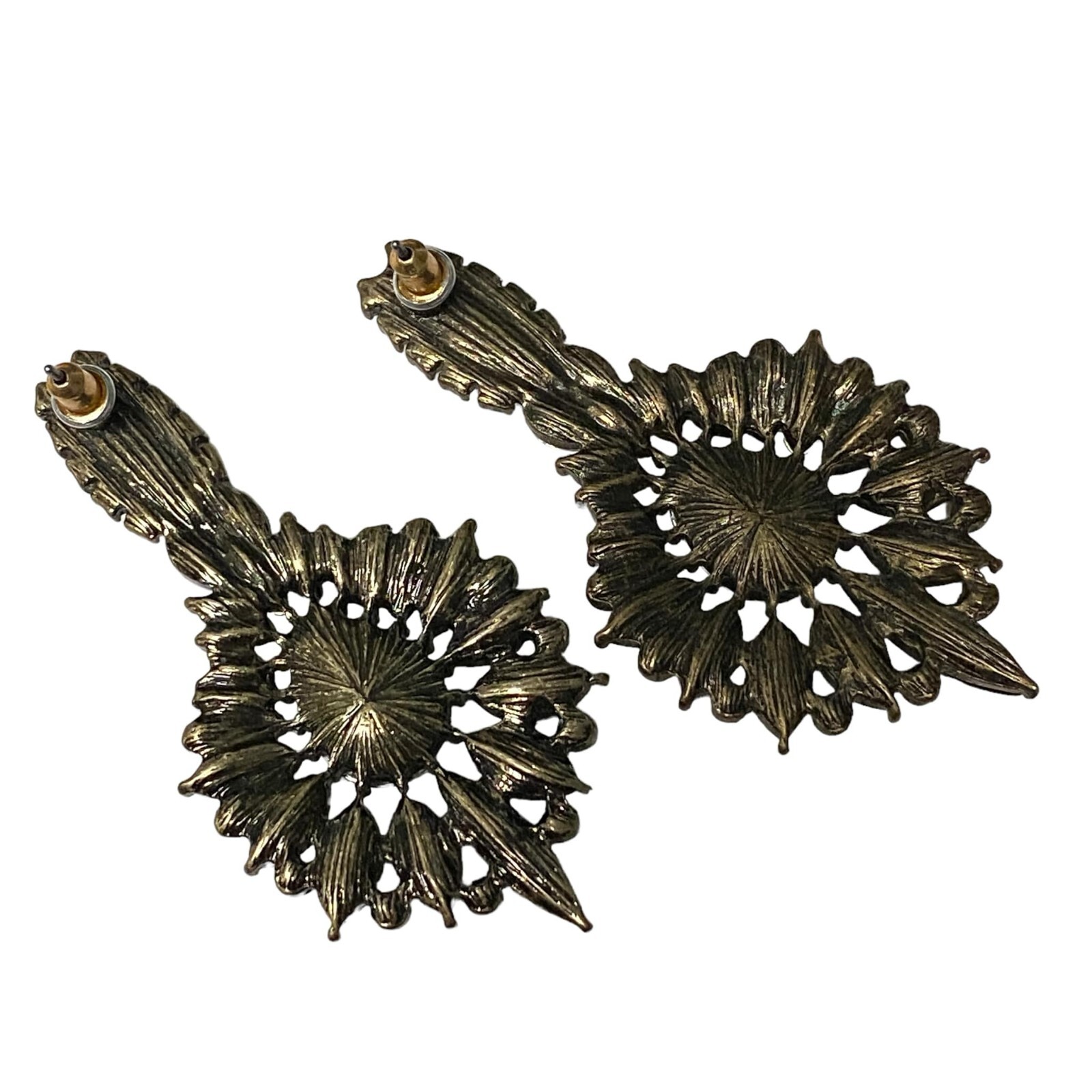 Light blue gemstone waterdrop shape earrings - image 3