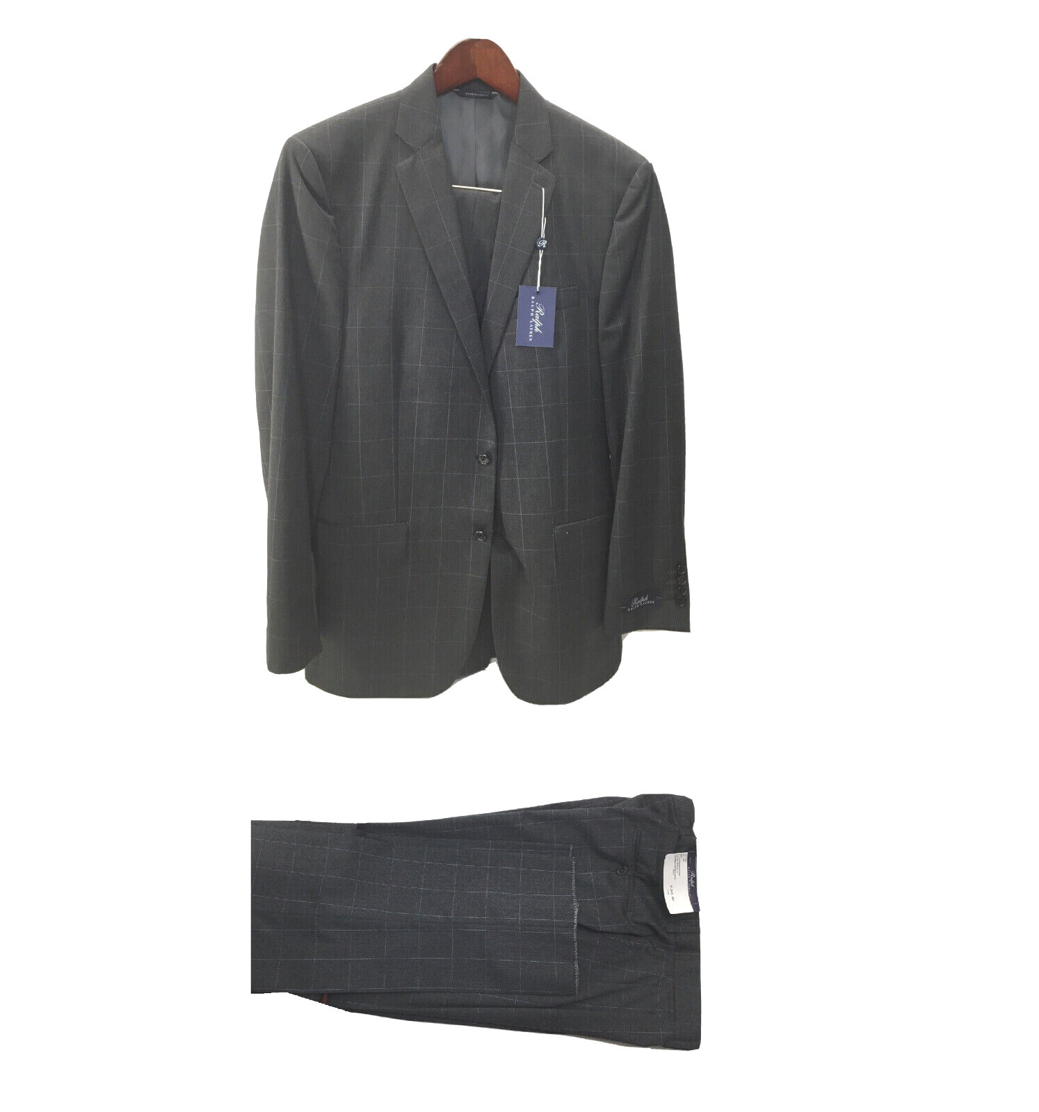 Ralph Lauren NERO21RZD826 Костюм из натуральной шерсти Стрейч серо-голубой длина 40 см 34 Вт 62390₽