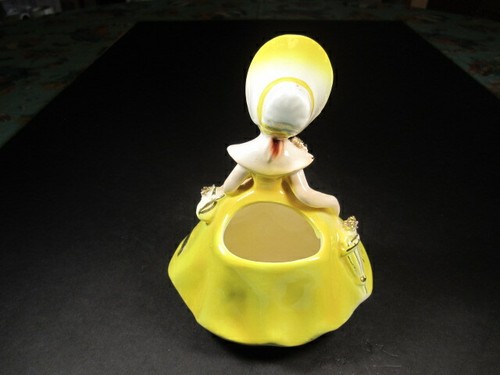 VTG Enesco Co. Golden Girl Ceramic Girl Planter - Picture 3 of 5