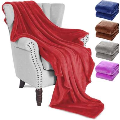 Super Soft Light Weight Plush Fleece Warm Throw Blanket for Couch/Sofa/Bed/Chair