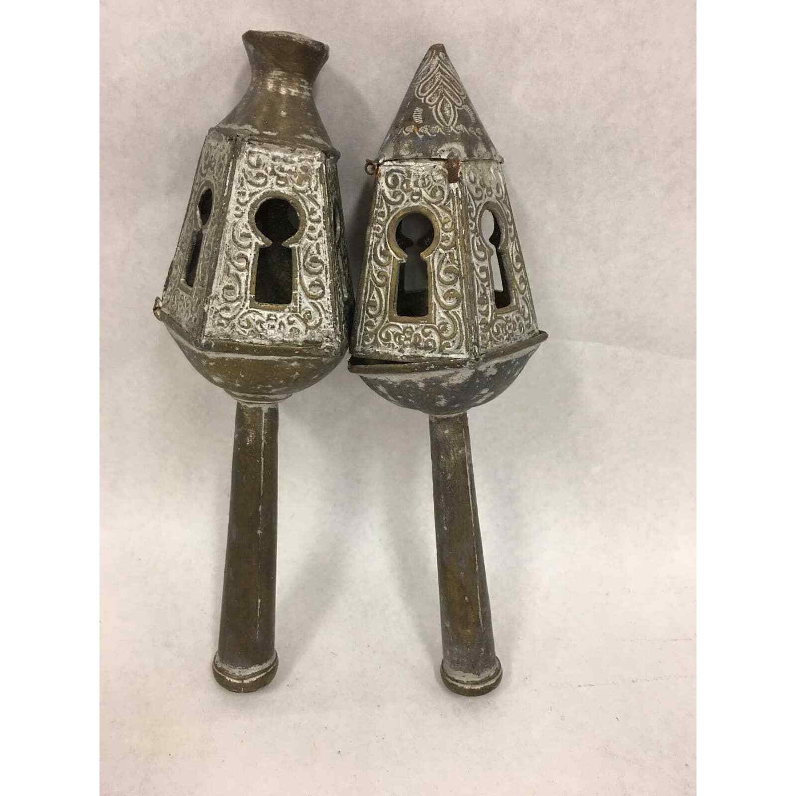 Lot of 2 Collectible Antique Judaica Brass Torah Finials Rimonim ...