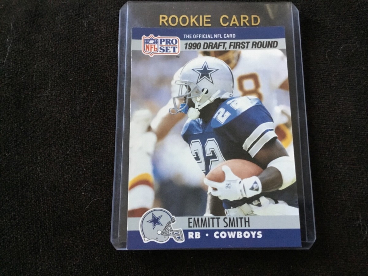 1990 Pro Set DRAFT FIRST ROUND #685 Emmit Smith Dallas Cowboys RC