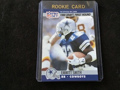 1990 Pro Set DRAFT FIRST ROUND #685 Emmit Smith Dallas Cowboys RC