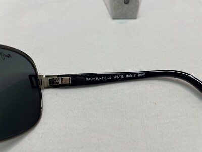 MAUI JIM MAKA MJ 513-02 BLACK & GUNMETAL W/ GREY POLARIZED  display picture 1