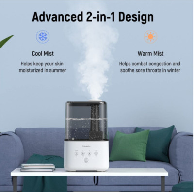Bedroom Large Room Ultrasonic Warm Cool Mist Air Humidifier w/ Aromatherapy 4.5L