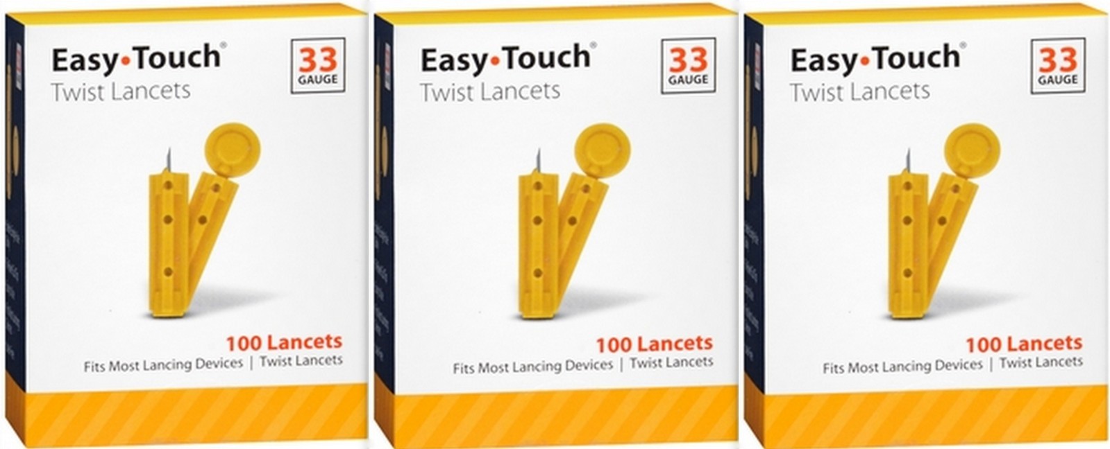 Easy Touch Lancets 33 Gauge XFine 100ct / box ( 3 pack ) / eBay
