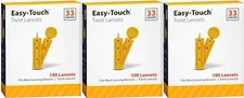 Easy Touch Lancets 33 Gauge X-Fine 100ct / box ( 3 pack ) /