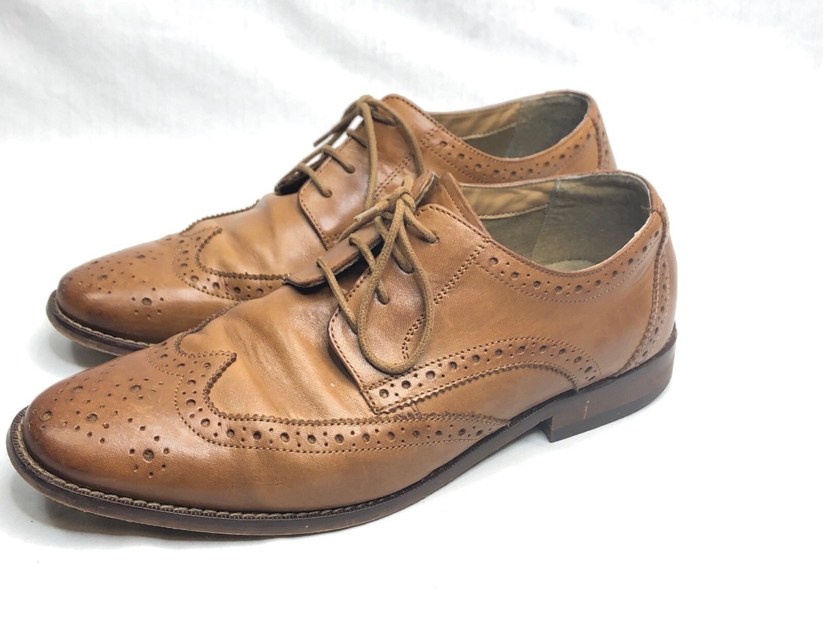 Florsheim Montinaro Brown Leather Wingtip Oxford Shoes Men display picture 2