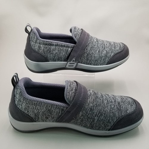 Orthofeet Quincy Womens Size 8.5 Wide Gray Slip On Orthopedic Comfort Shoes - Picture 8 of 13