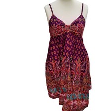 Ladies Casual Sequin Kimono Flared Sundress Floral Boho Womens Mini Dress 10-14