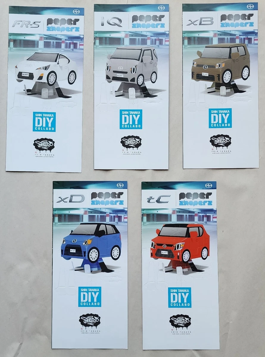 5 SCION PAPER SHAPERS BY SHIN TANAKA DIY CLLABO FRS/IQ/xB/xD/tC Paper Craft Toy
