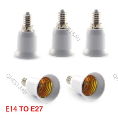1/5x E14 to E27 LED Light Bulb Base Adapter Socket Lamp Holder Converter 25H