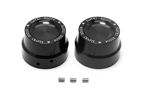 Cubierta de eje delantero trasero CNC aluminio negro RC tuerca Harley Sportster XL883/1200 Foto 3 de 4