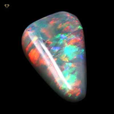(RARE!!) 3.81CT Australian Crystal Opal, B2 Brightness, Trillion Fern/Multi-fire