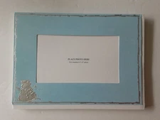 VTG Paper Magic Group Christmas Photo Greeting Cards & Env 8 Snowman Blue Silver