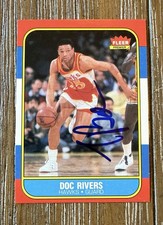 1986 Fleer Premier Basketball AUTOGRAPH Doc Rivers Signed RC #91 Rookie Card IP. rookie card picture