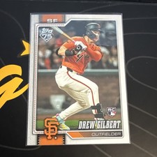 Topps 75 Drew Gilbert Rookie San Francisco Giants Baseball Trading Card