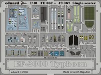 Eduard Accessories Fe367 - 1:48 Ef-2000 Typhoon Single Seater FüR Revell Bausatz
