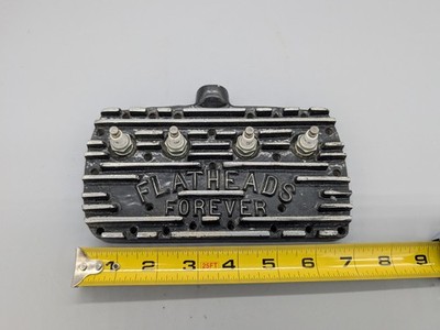 Flatheads Forever Aluminum Wall Display Plate Vintage Metal Plaque
