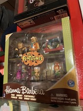 Collectible Hanna Barbera Boxed Flintstones Cartoon Figurine Character Set  