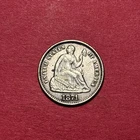 (1) Beautiful Antique 1871-P Seated Liberty Half Dime CHOICE XF-EXTRA FINE