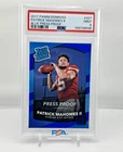 Patrick Mahomes 2017 Donruss Blue Press Proof Rookie #327 PSA 9 MINT