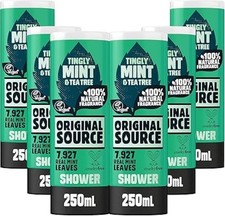 Mint & Tea Tree Shower Gel Vegan & CrueltyFree 6 x 250ml Bulk Buy 5.88 per litre