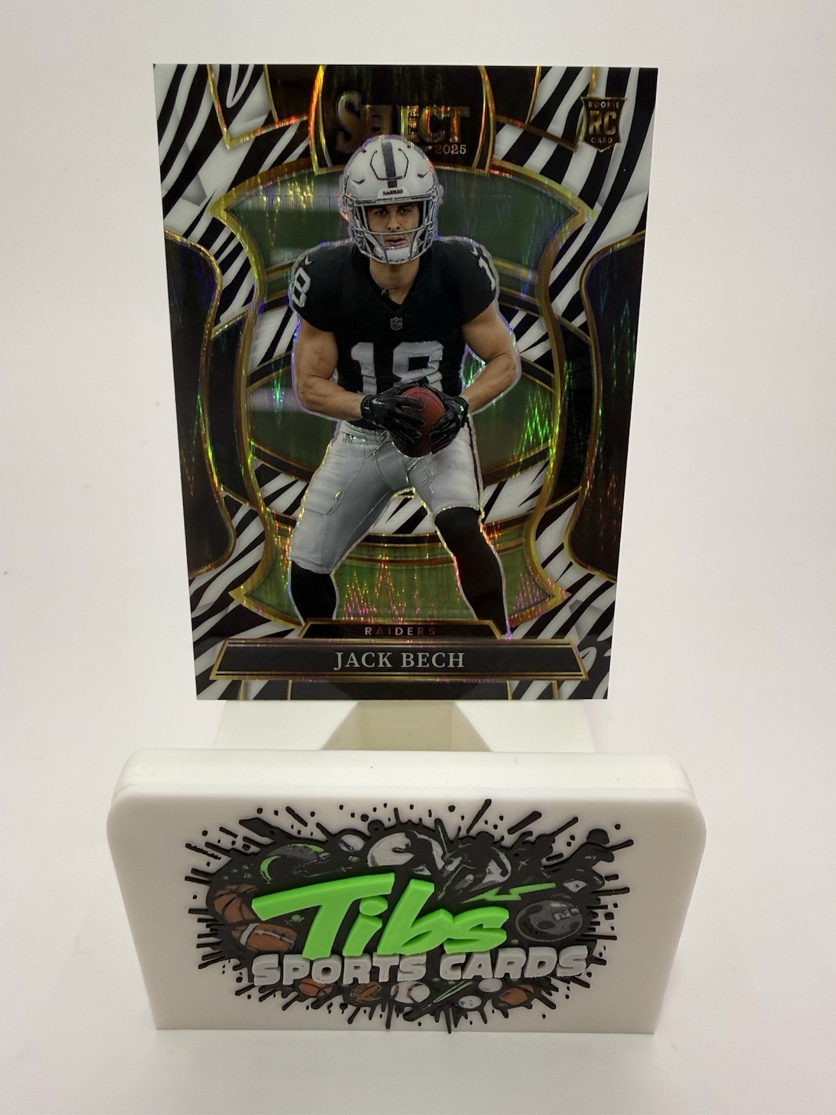 2025 Panini Select - Concourse Jack Bech #6 Zebra Prizm (RC)