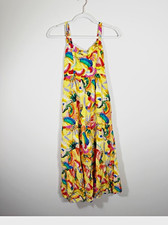 Anthropologie Farm Rio Textured Tropical Maxi Dress Yellow Small