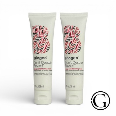 X2 Briogeo Don't Despair Repair Deep Conditioning Hair Mask 4 Oz TOTAL 2 Oz Each