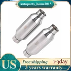 2X 2.5" Inlet / Outlet Exhaust Muffler 12" Length Resonator SS Rear LH + RH New