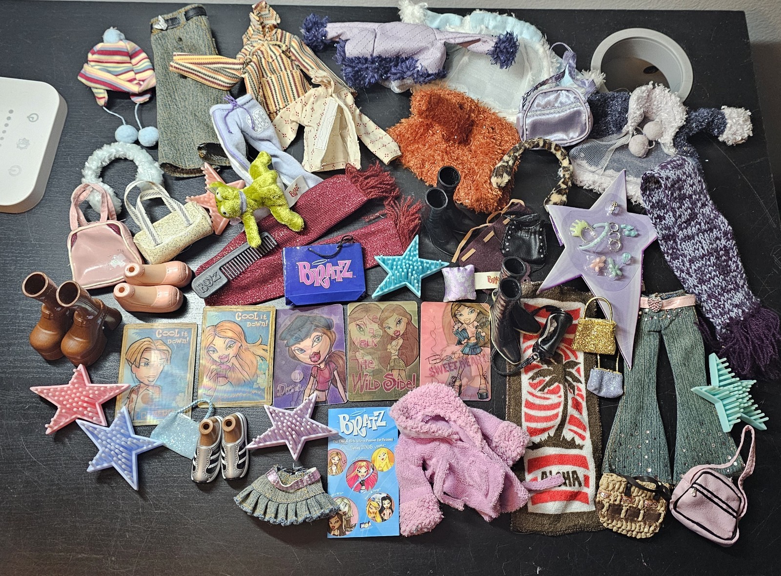 Large Lot of Bratz Doll Clothing, Shoes, and Accessories